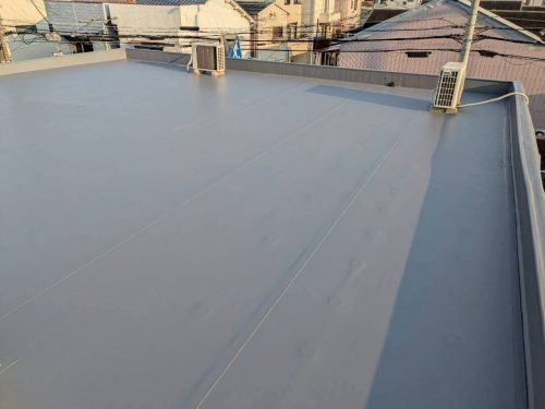 屋上防水が完了した屋上の様子