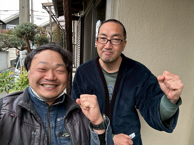 お客様と記念撮影