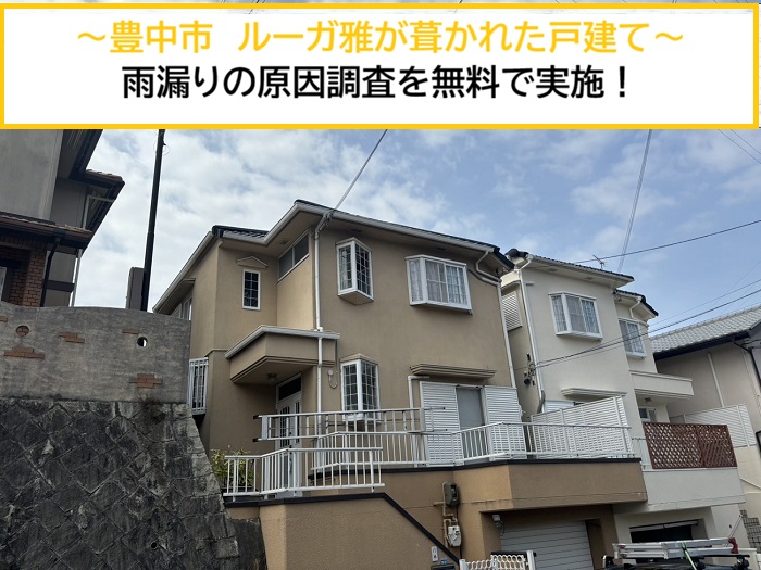 豊中市｜戸建てで雨漏り発生！「ルーガ雅」屋根の雨漏り原因を無料調査
