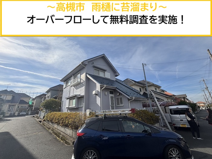 茨木市｜雨樋に苔が溜まってオーバーフロー！苔が発生する原因を無料診断