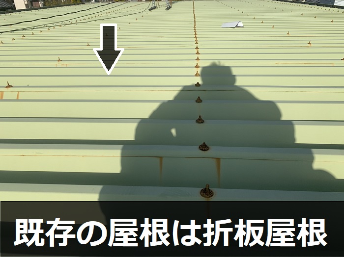 折板屋根の様子