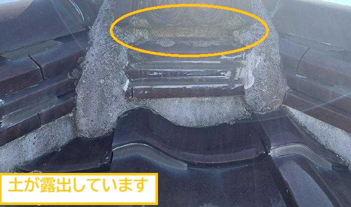箕面市｜陶器瓦屋根の漆喰剥がれのご相談をいただき、無料屋根調査を実施！