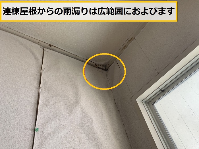 池田市｜雨漏り発生！連棟屋根の無料点検・調査事例をご紹介
