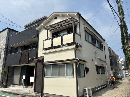 外壁塗装工事が完了した写真