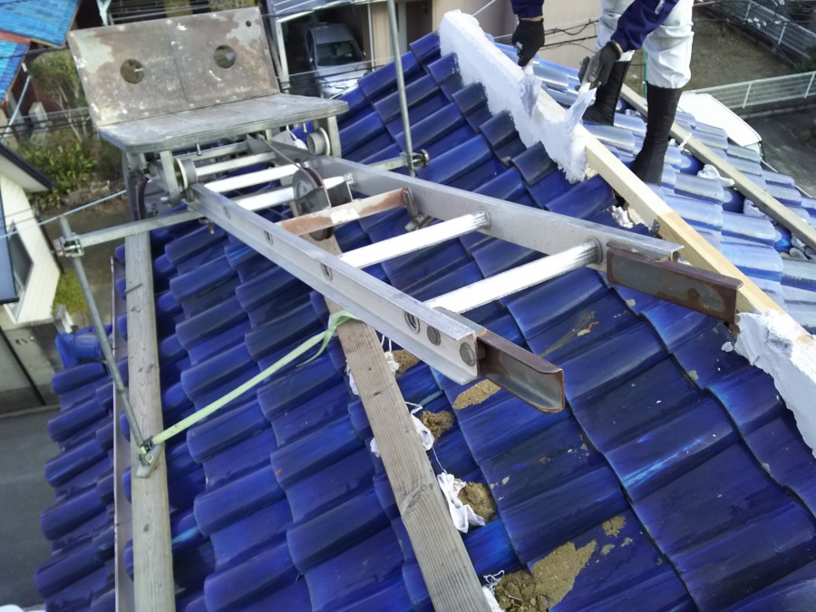 棟積み替え工事　南蛮漆喰