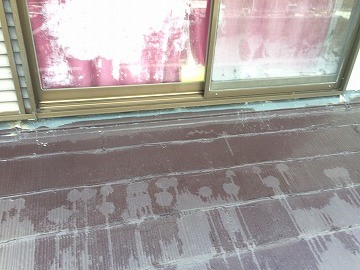 雨漏り調査　下屋根の調査　サッシ周り