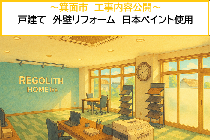 箕面市｜工事内容を公開！2階建てサイディング外壁リフォーム｜日本ペイント塗料を使用