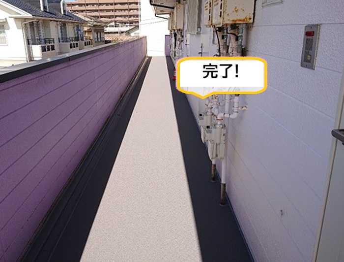 豊中市｜2階建てテナントの共用廊下をリフォーム！おすすめ工法をご提案・無料お見積もり
