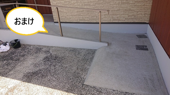 高槻市｜外部階段の踊り場を長尺シート貼り替え修理！