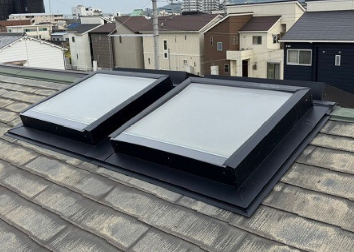 池田市で天窓工事前