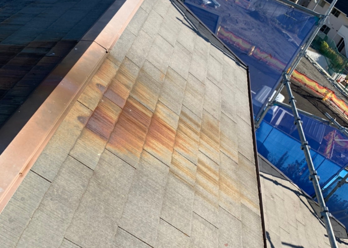 大阪府大阪市　カバー工法前のスレート屋根