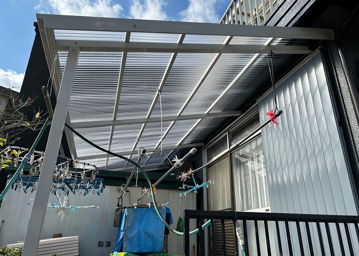 高槻市でのストックヤード屋根交換完了