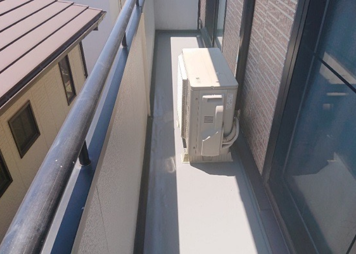 大阪市　大和ハウス戸建てのベランダ防水工事で雨漏り修理した後の様子