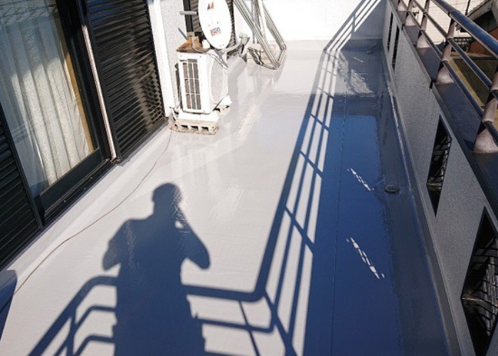 枚方市でシート防水の部分修理を行った後の様子