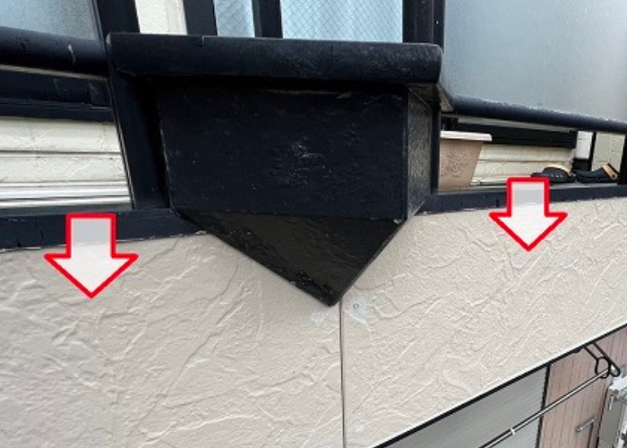 大阪市で外壁サイディングの部分補修を行った後の様子