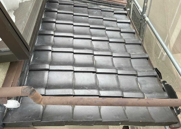 大阪市での瓦屋根葺き戻し工事が完了