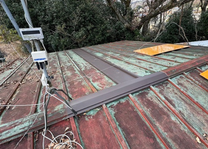 高槻市　瓦棒屋根の部分修理を行った後の様子