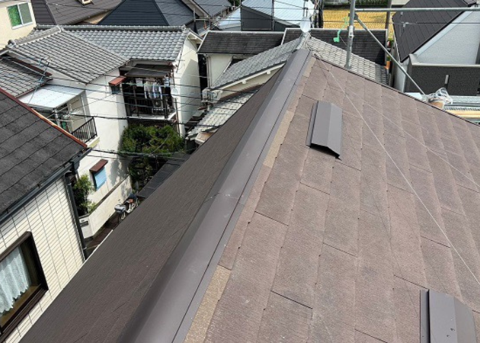 高槻市のカラーベスト屋根部分修理は完了