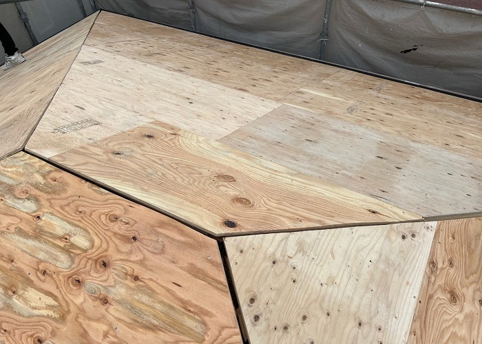 吹田市下地用合板を貼り瓦屋根の下地補強