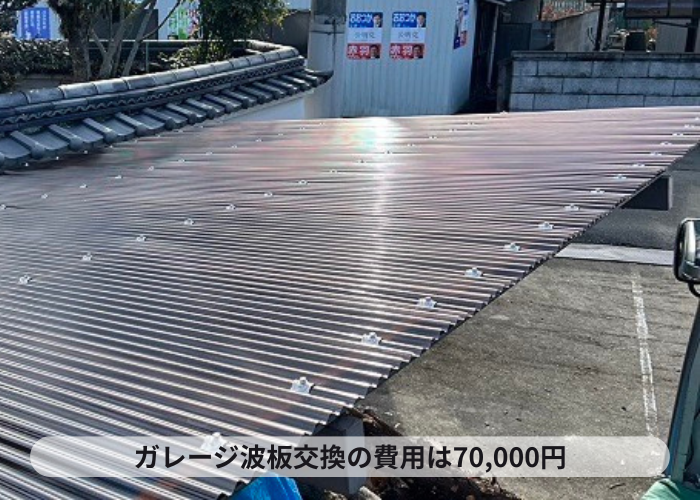 豊中市での波板交換費用は70,000円