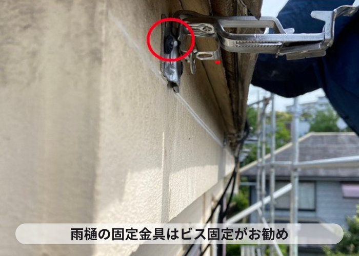 パナソニック製のPC50専用の固定金具を取り付けている様子