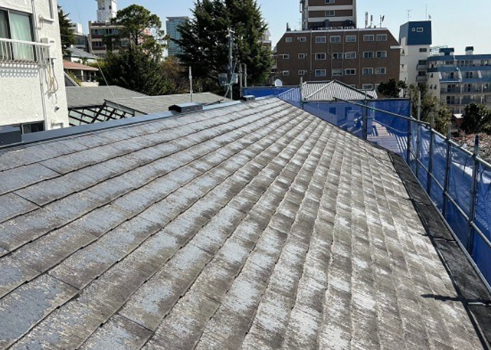 吹田市　カラーベスト屋根へカバー工法する前の様子