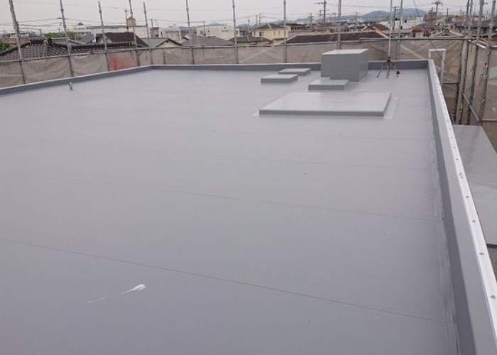 吹田市　屋上防水工事を行った後の塩ビシート防水